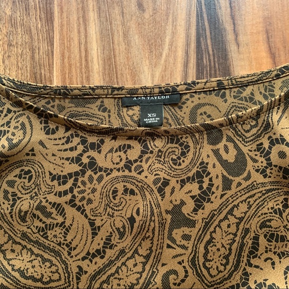 Vintage Ann Taylor Paisley Print Blouse - Picture 3 of 4